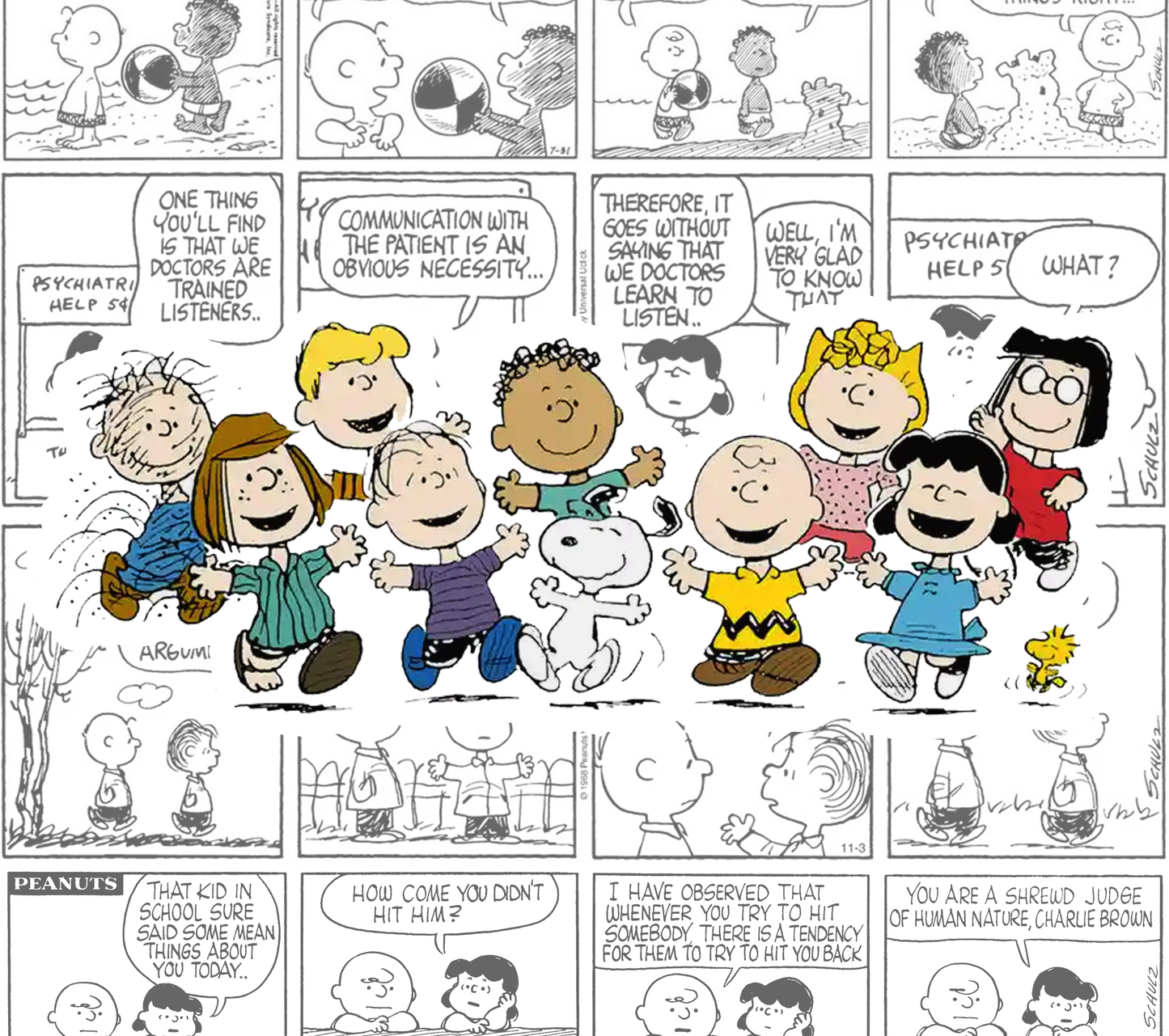 Peanuts Gang Comic Strip Tumbler – Classic Charm in Every Sip