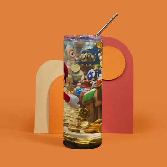 Mario Playing Game Tumbler